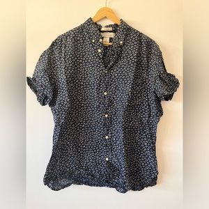 H&M button down size large navy blue